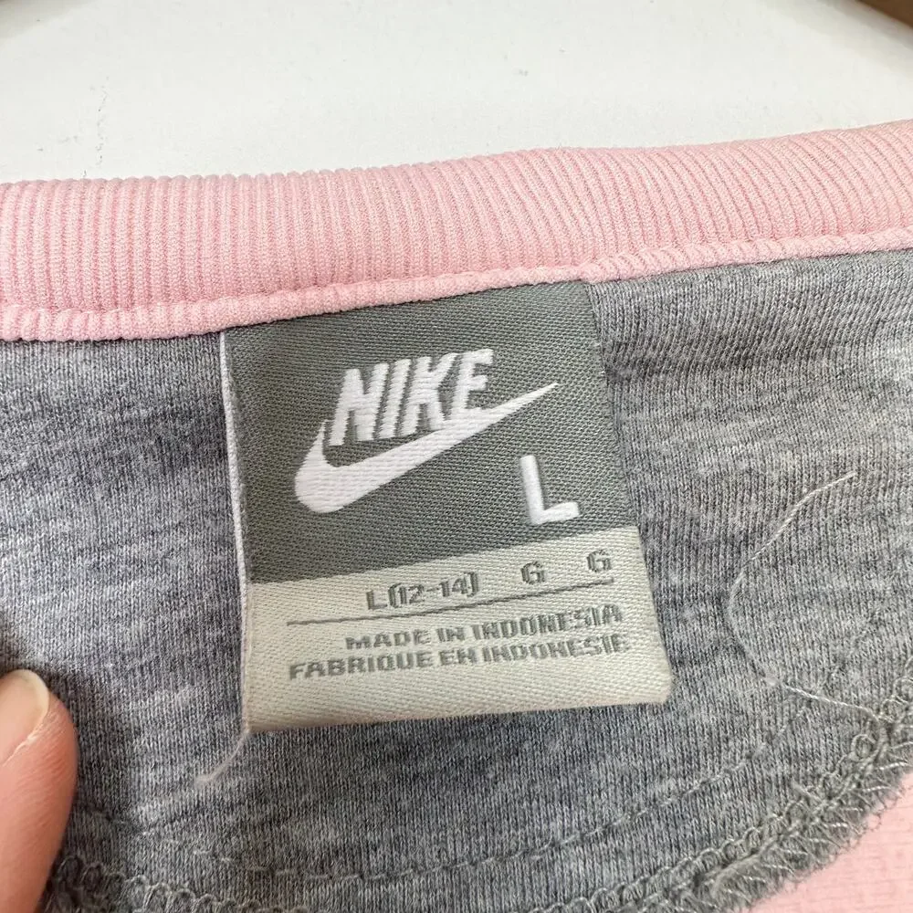 Nike2 Light Pink Full Zip Long Sleeve Sweater Jacket
